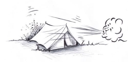 Tent tips & tricks - Place the tent face to the wind